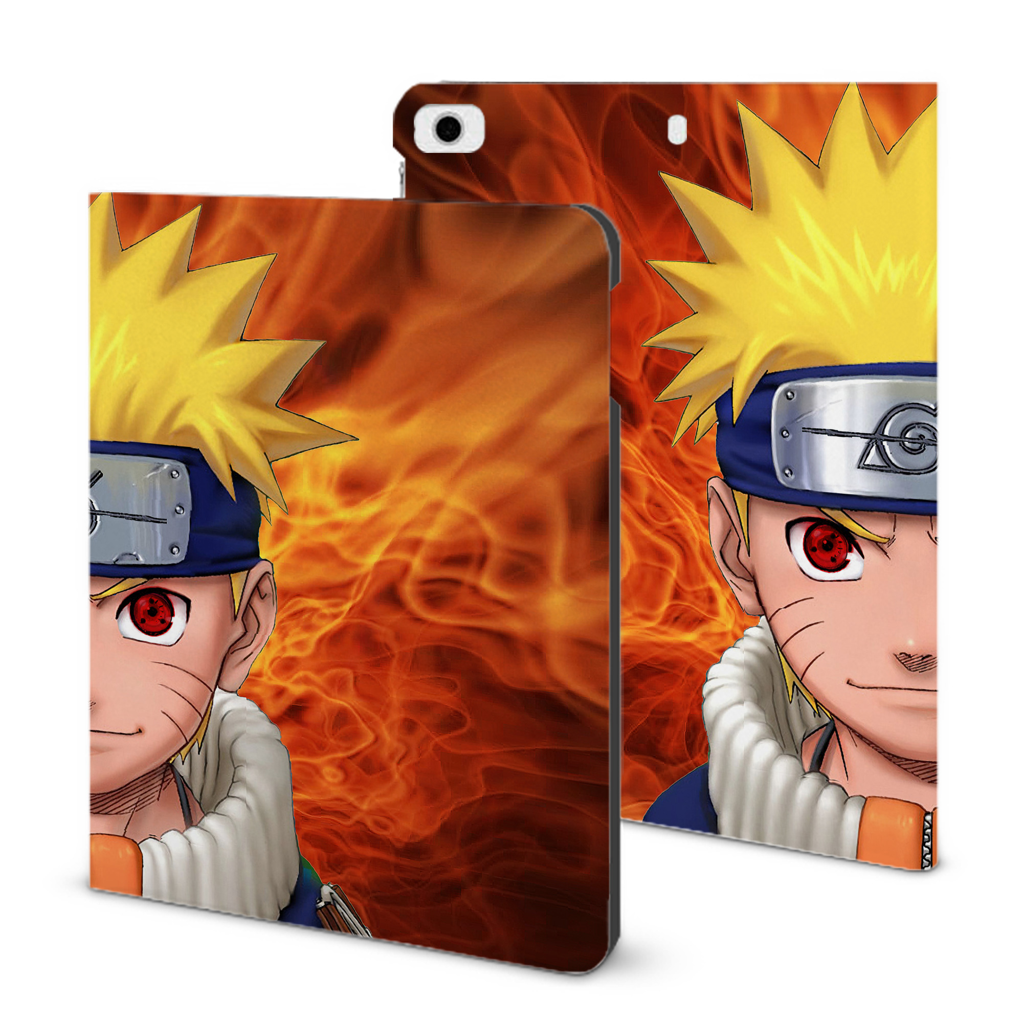 （画像用） NARUTO -ナルト- NARUTO -ナルト- 疾風伝 IPad ケース ブック型 PUレザー TPU 耐衝撃 軽量 薄型 ペン収納なし 全面保護 IPad 各モデル対応
